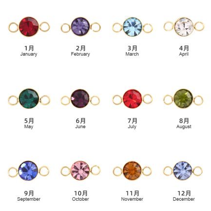 Birth Month Flower Necklace Name Jewelry - Gemstones