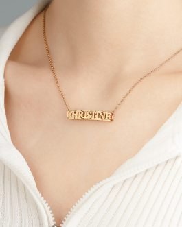 Custom 3D Name Necklace Clavicle Chain