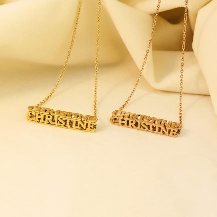 Custom 3D Name Necklace Clavicle Chain