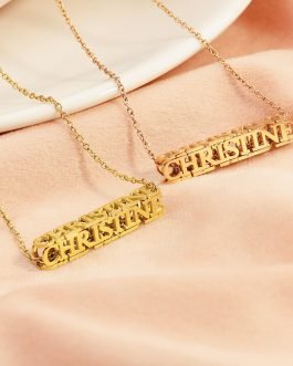 Custom 3D Name Necklace Clavicle Chain