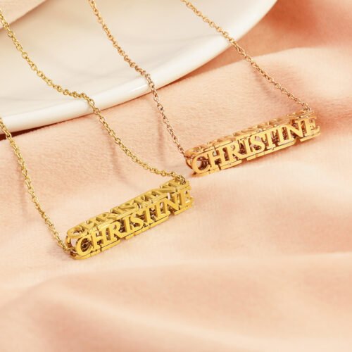Custom 3D Name Necklace Clavicle Chain