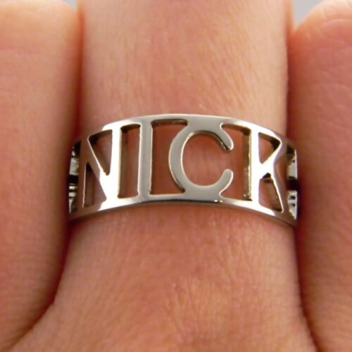 Gold Plating Ring with Custom Name