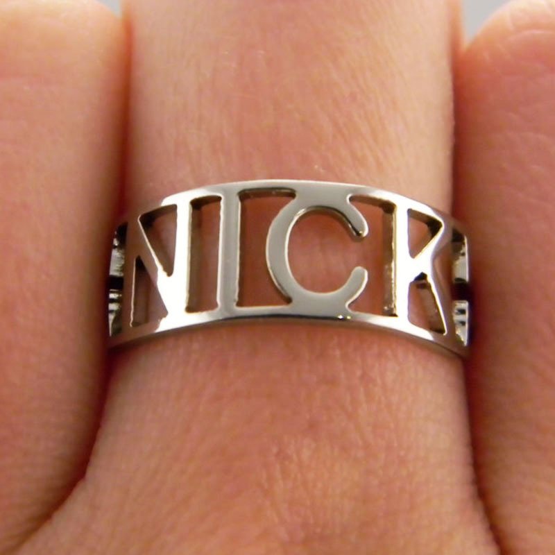 Gold Plating Ring with Custom Name