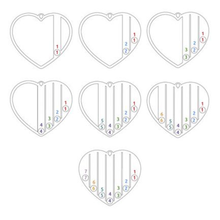 1-7 Name Custom Necklace Round Pendant with Heart 925 Silver