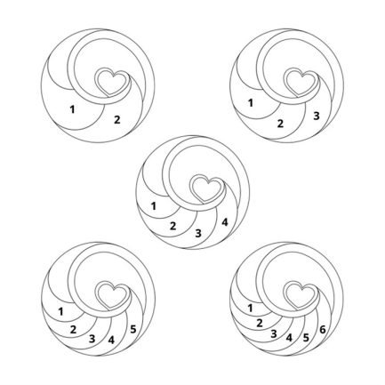 2-6 Name Custom Necklace Round Pendant with Heart 925 Silver