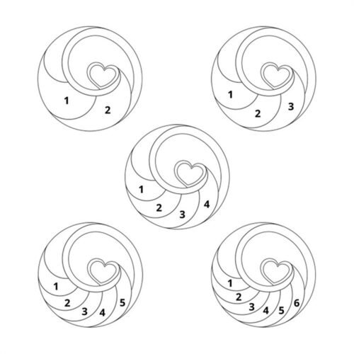 2-6 Name Custom Necklace Round Pendant with Heart 925 Silver