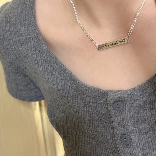 Personalized 925 Silver Bar Pendant Necklace – Timeless Elegance for All