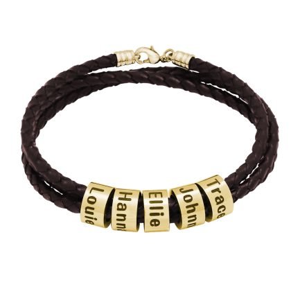 Custom Engraved Name Bead Bracelet for Men - Image 11