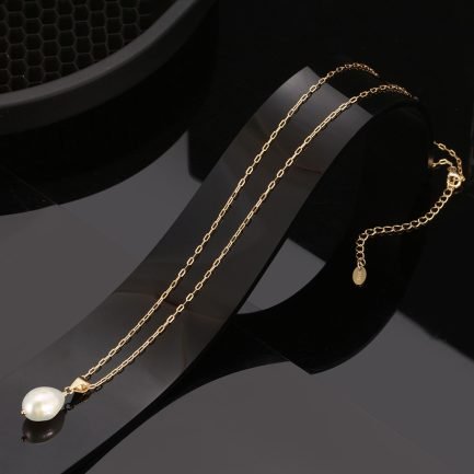 925 Silver Oval Baroque Waterfresh Pearl Necklace