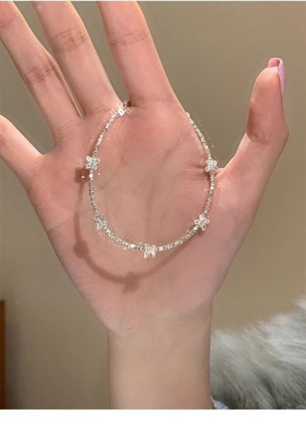 Sterling Silver Butterfly Bead Bracelet