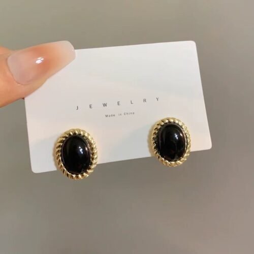 Vintage Tiger’s Eye Stud Earrings