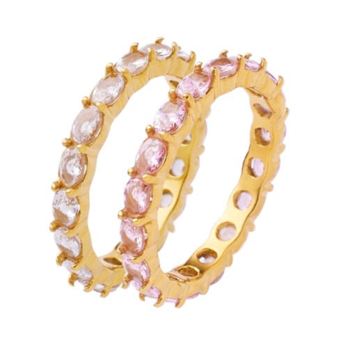 18K Gold-Plated Stainless Steel Zircon Ring
