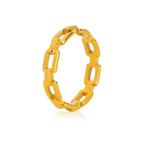 18K Gold Plating Titanium Chic Link Ring