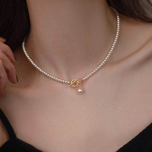 Celestial Pearl Toggle Necklace