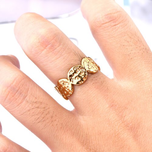 Chic Adjustable Textured Ring