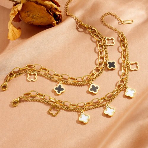 Clover Cascade Charm Bracelet