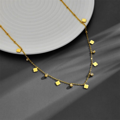 Delicate Clover Charm Necklace