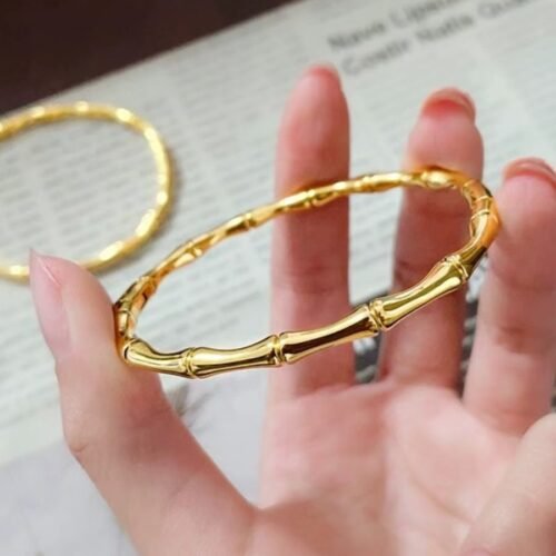 Elegant Bamboo Titanium Bangle
