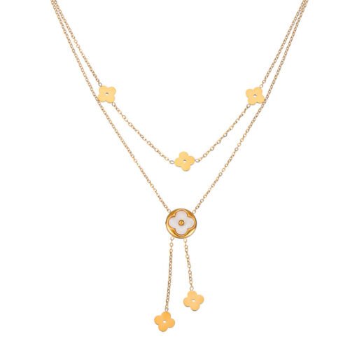 Elegant Floral Layered Necklace