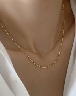 Elegant Layered Gold Necklace