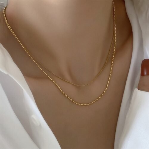 Elegant Layered Gold Necklace