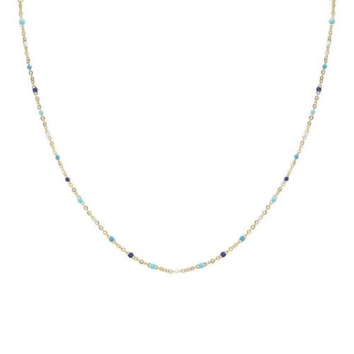 Elegant Titanium Gold Plated Drip Dazzle Necklace