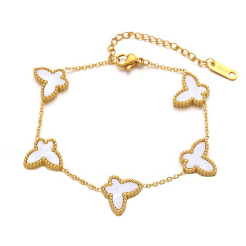 Ethereal Butterfly 18K Gold-Plated Titanium Bracelet
