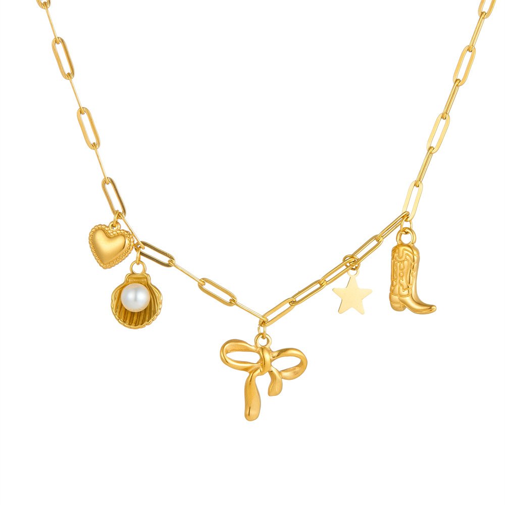 Golden Shores Charm Necklace