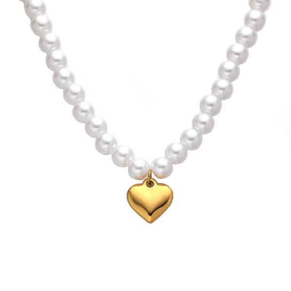 Pearlescent Love Charm Necklace