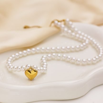 Pearlescent Love Charm Necklace - Image 4