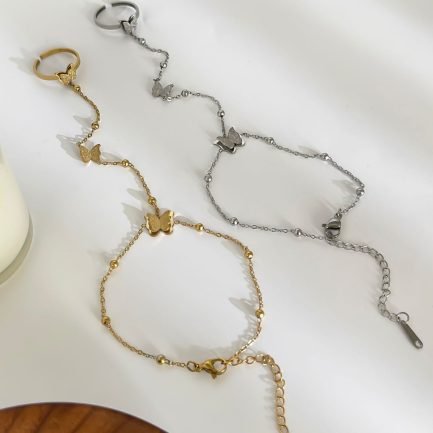 Butterfly Embrace Hand Chain - Image 2