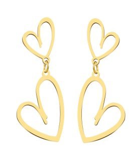 Cascading Hearts Drop Earrings