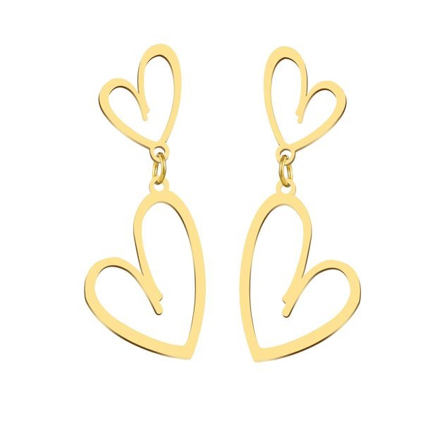 Cascading Hearts Drop Earrings