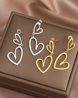 Cascading Hearts Drop Earrings