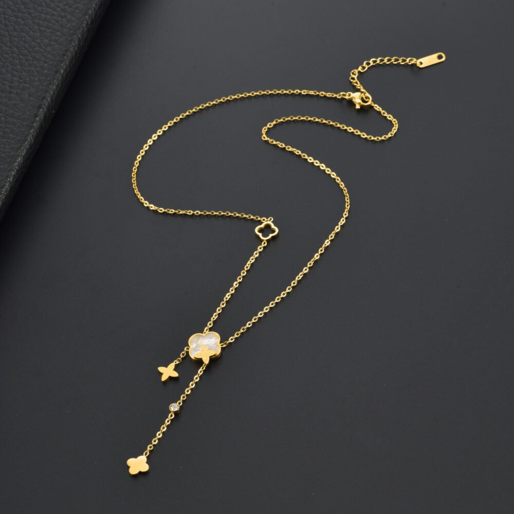 Clover Cascade Y-Necklace - Image 4
