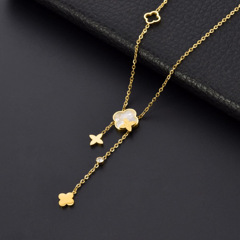 Clover Cascade Y-Necklace - Image 2