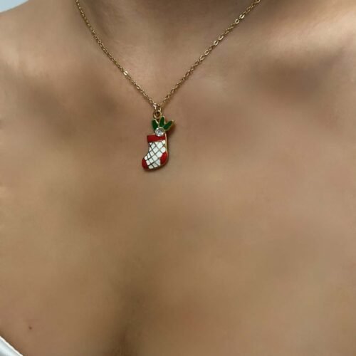 Cozy Christmas Stocking Necklace