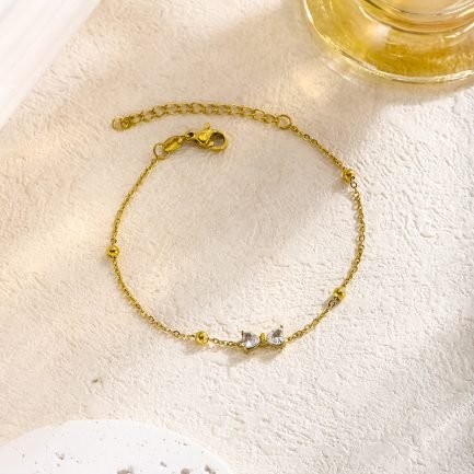 Dainty Bow Chain Bracelet - Image 3