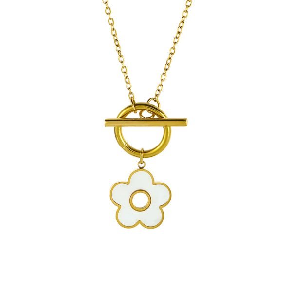 Daisy Toggle Charm Necklace
