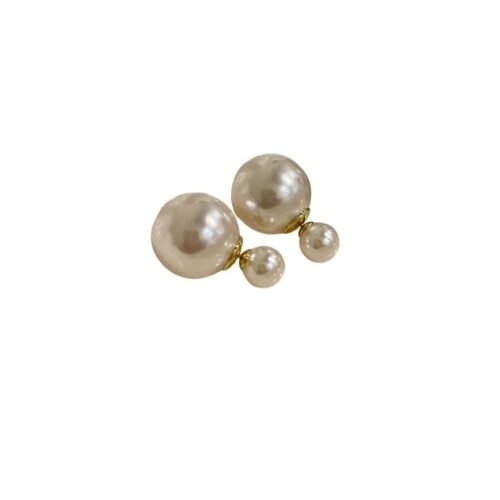 Dual Elegance Pearl Stud Earrings