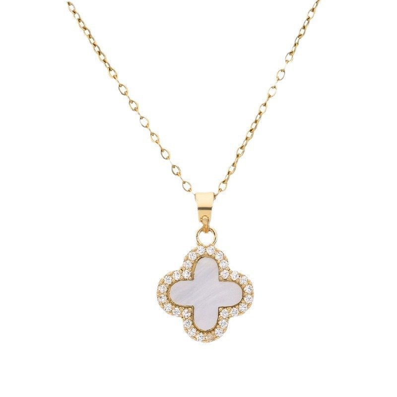 Enchanted Duality Pendant Clover Necklace