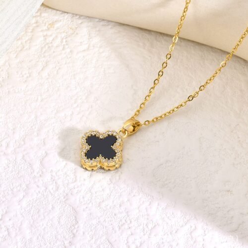 Enchanted Duality Pendant Clover Necklace
