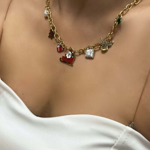 Festive Charm Christmas Necklace
