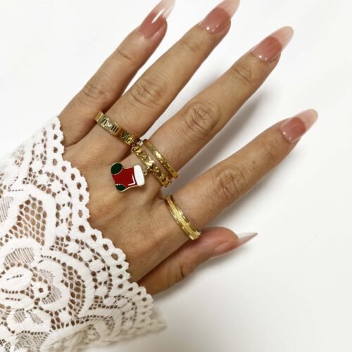 Festive Stocking Charm Ring