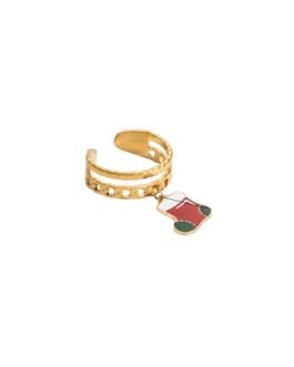 Festive Stocking Charm Ring