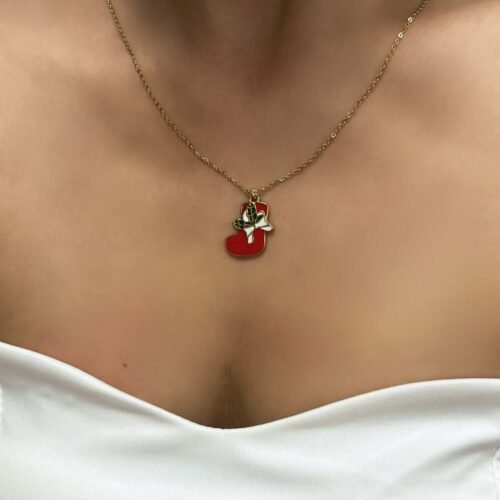 Festive Stocking Pendant Necklace