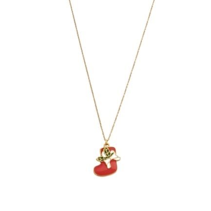 Festive Stocking Pendant Necklace