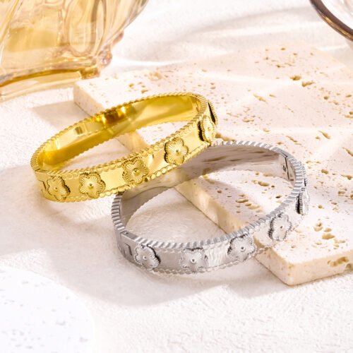 Floral Elegance Cuff Bracelet