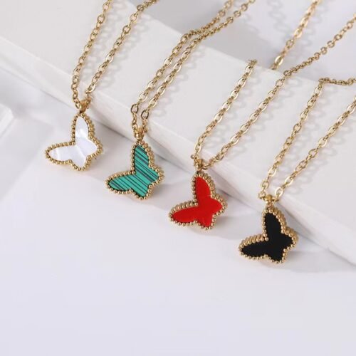Fluttering Elegance Butterfly Pendant Necklace