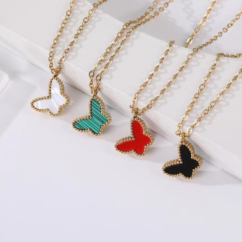 Fluttering Elegance Butterfly Pendant Necklace